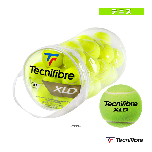 [テクニファイバー ボール]XLD／36球入りビニールバッグ／ノンプレッシャーボール（60XLDBAG36）