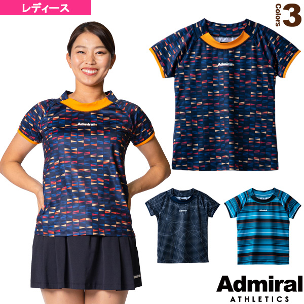 [アドミラル(Admiral) ウェア（レディース）]ネックスイッチグラフィックTシャツ／レディース（ATLA133）