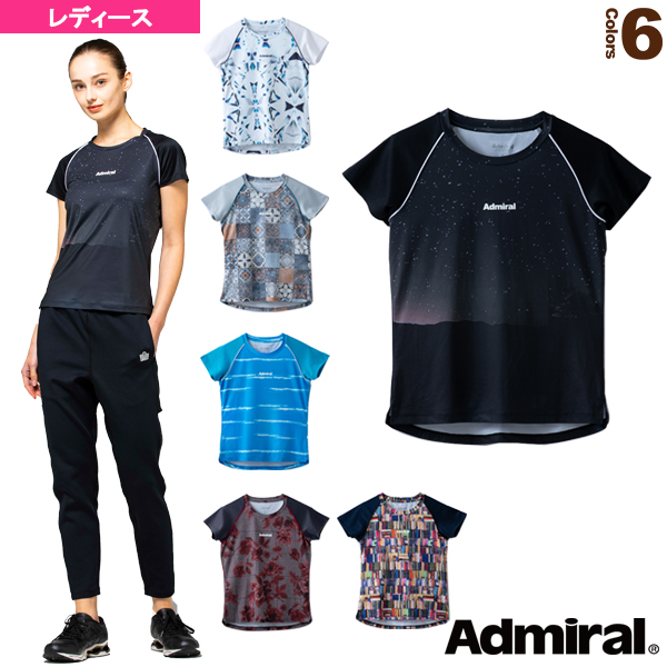 [アドミラル(Admiral) ウェア（レディース）]グラフィックラグランパイピングTシャツ／レディース（ATLA205）