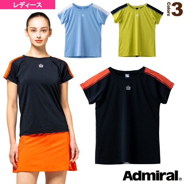 [アドミラル(Admiral) ウェア（レディース）]ショルダーカラーラインTシャツ／レディース（ATLA211）