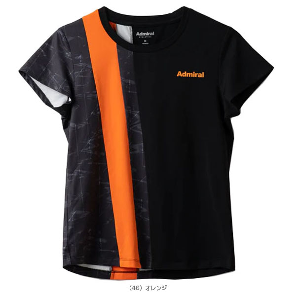 新品 Admiral アドミラル アシンメトリーライン グラフィックTシャツ-