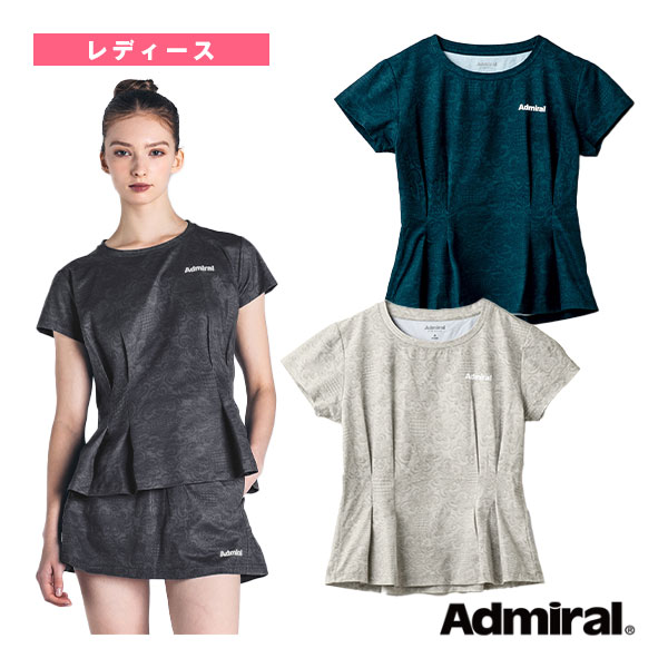 [アドミラル(Admiral) ウェア（レディース）]キルトプリントペプラムフレアTEE／レディース（ATLA441）