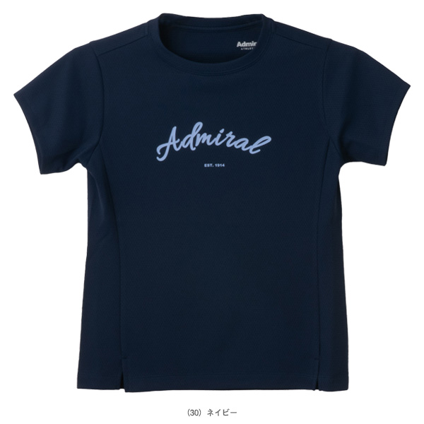 Admiral ブラック Tシャツ Lサイズ 女性用 アドミラル(Admiral) ウェア（レディース） ]カラタッチサイド