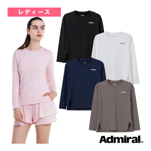 [アドミラル(Admiral) ウェア（レディース） ]サイドスリットヘムロングスリーブ Tシャツ レディース ATLA611