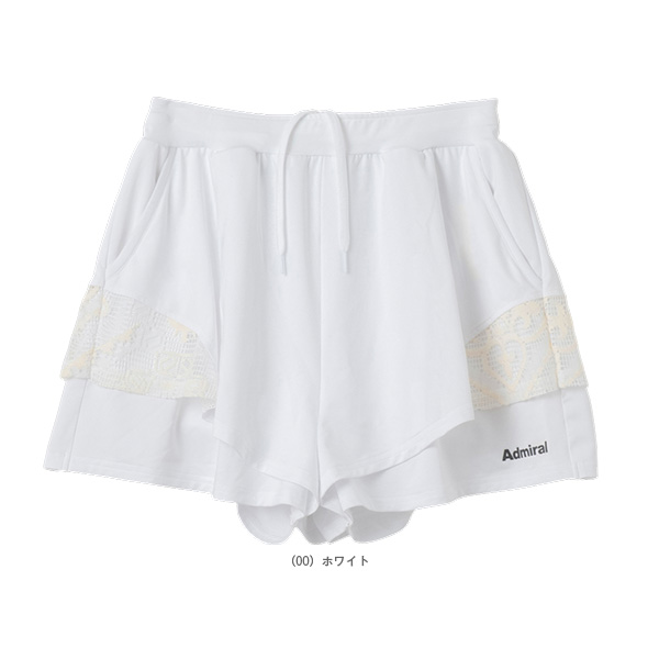 Admiral ショートパンツ レースレイヤードショーツ　テニスウェア アドミラル(Admiral) ウェア（レディース） ]レースレイヤードショーツ