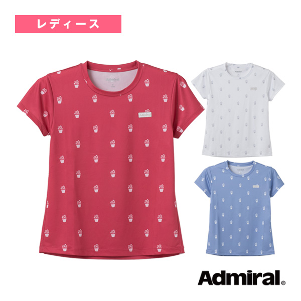 フラワーバスケットアイコンTシャツ レディース ATLA622