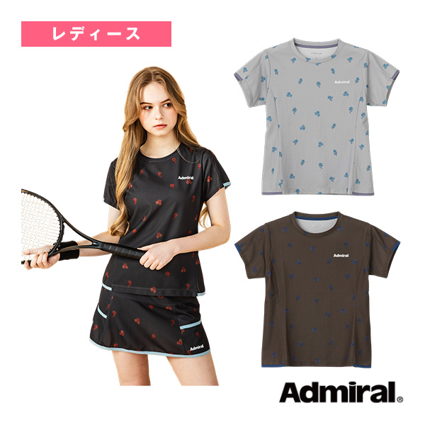 [アドミラル(Admiral) ウェア（レディース） ]フラワーチェックサイドフレアTシャツ レディース ATLA655
