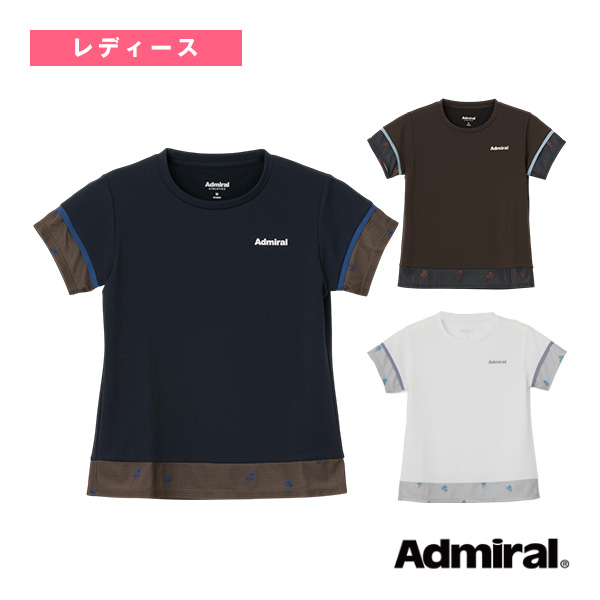 [アドミラル(Admiral) ウェア（レディース） ]ブロッキングフラワーチェックTシャツ レディース ATLA656