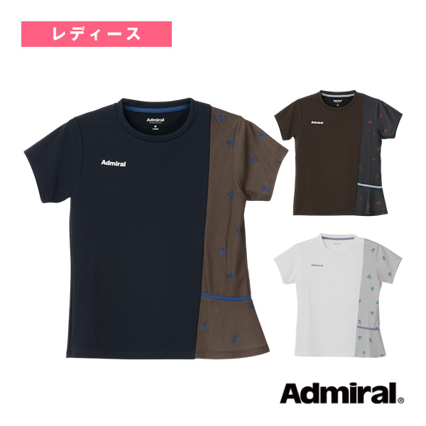 [アドミラル(Admiral) ウェア（レディース） ]アシンメトリーフラワーチェックTシャツ レディース ATLA657