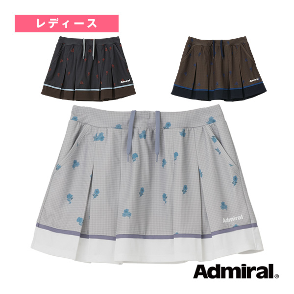 [アドミラル(Admiral) ウェア（レディース） ]フラワーチェックタックプリーツスコート レディース ATLA658