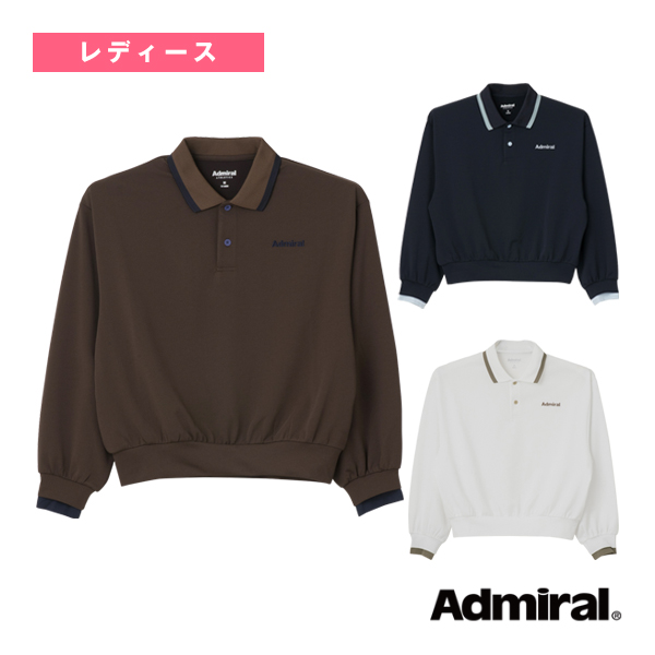 [アドミラル(Admiral) ウェア（レディース） ]バイカラークロップド丈ロングスリーブポロTシャツ レディース ATLA670