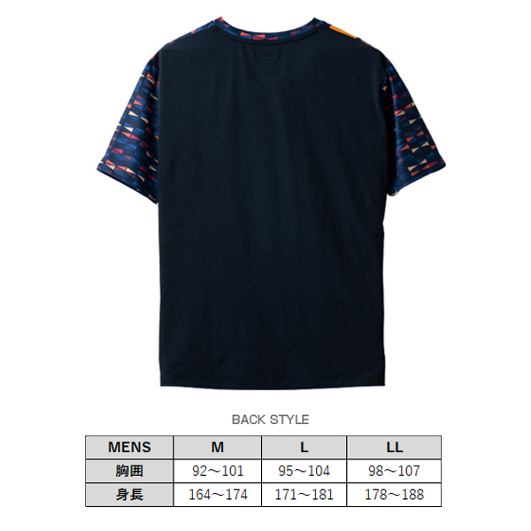 [アドミラル(Admiral) ウェア（メンズ/ユニ）]ストレートライングラフィックTシャツ／メンズ（ATMA126）