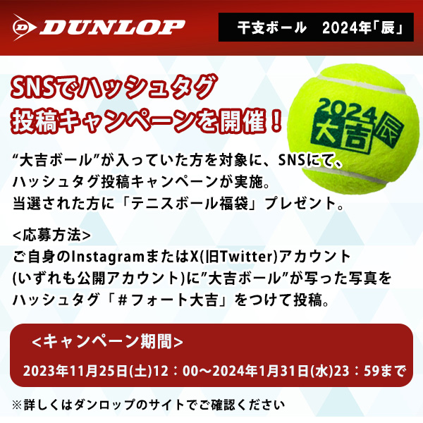 テニスクラシック オンラインストア | [ダンロップ ボール]2023年11月