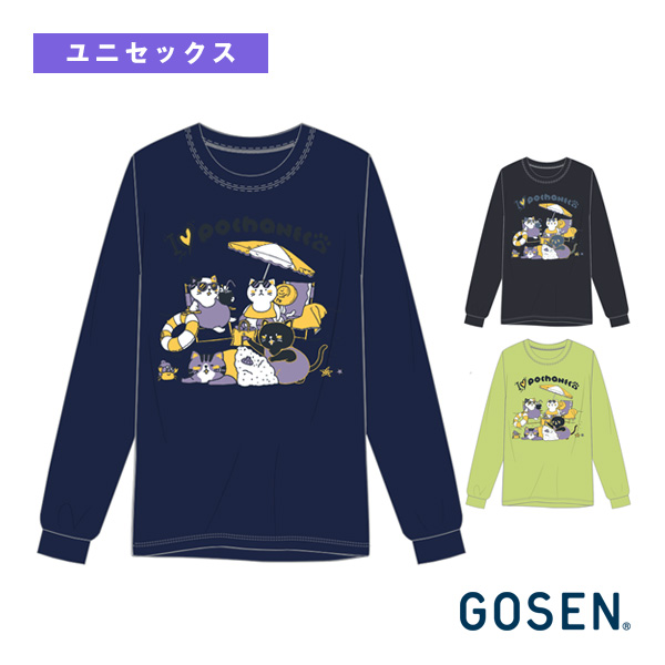 [ゴーセン ウェア（メンズ/ユニ） ]2026年07月下旬【予約】夏企画ポチャネコロングTシャツ 砂浜 ユニセックス NT2601