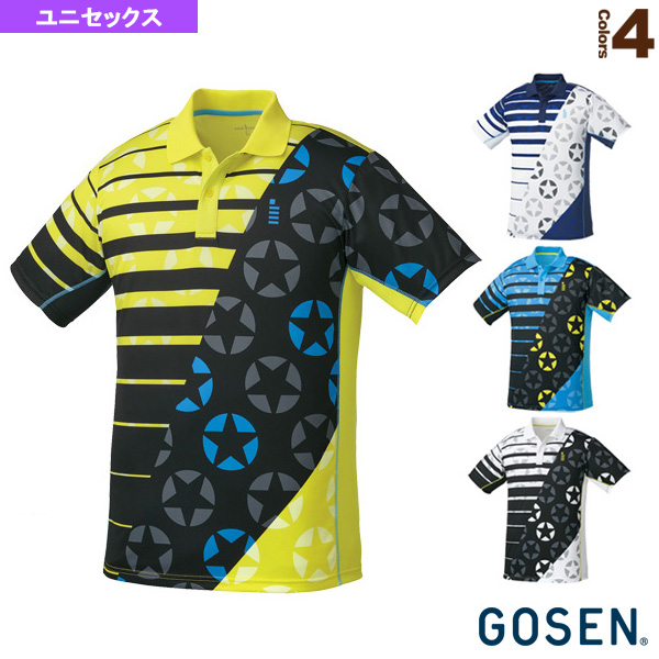[ゴーセン ウェア（メンズ/ユニ）]星柄ゲームシャツ／ユニセックス（T1812）
