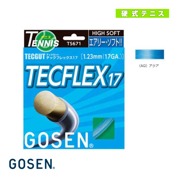 [ゴーセン ストリング（単張）]テックガット テックフレックス 17／TECGUT TECFLEX 17（TS671）