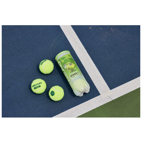 ヘッド ボール]ヘッド ステージ1 グリーン HEAD STAGE 1 GREEN 1ペット缶3球入り 578413 | テニスクラシック  オンラインストア