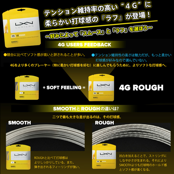 LUXILON ルキシロン 「LUXILON 4G ROUGH 125 WRZ997114」硬式