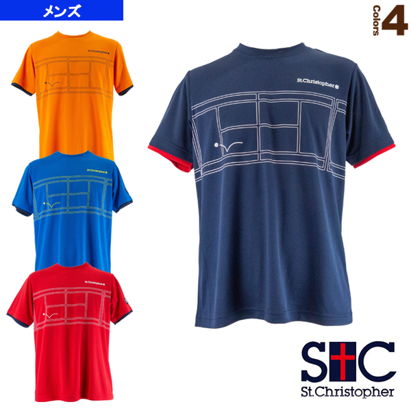 [セントクリストファー ウェア（メンズ/ユニ）]テニスコートゲームシャツ／メンズ（STC-BAM5271）