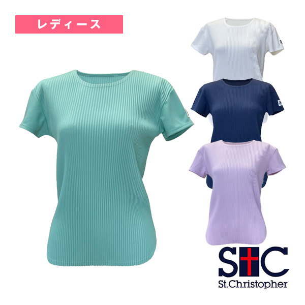 [セントクリストファー ウェア（レディース） ]クリスタルプリーツゲームシャツ レディース STC-BEW6501