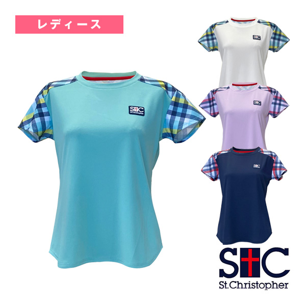 [セントクリストファー ウェア（レディース） ]ショルダーチェックゲームシャツ レディース STC-BEW6513