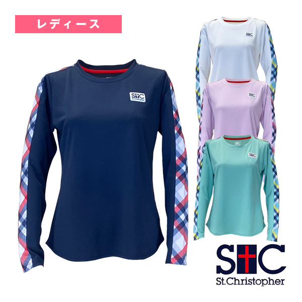 [セントクリストファー ウェア（レディース） ]チェックラインロングスリーブ レディース STC-BEW6517