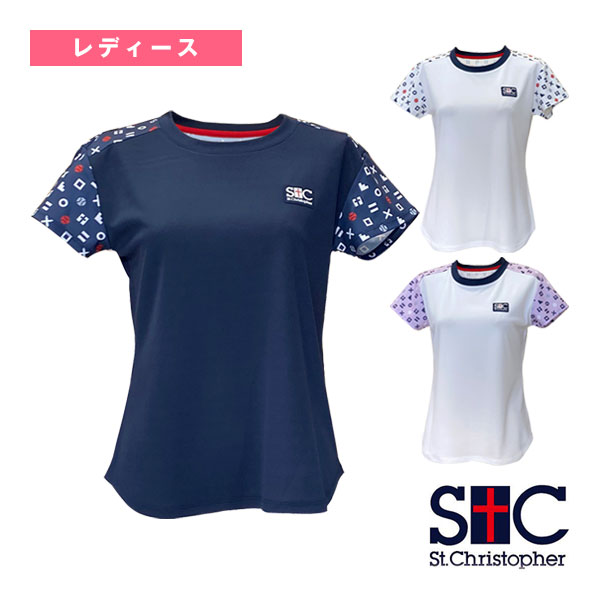 [セントクリストファー ウェア（レディース） ]ショルダーチックタックトーゲームシャツ レディース STC-BEW6523