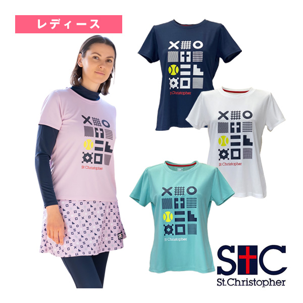 [セントクリストファー ウェア（レディース） ]フロントチックタックトーゲームシャツ レディース STC-BEW6525