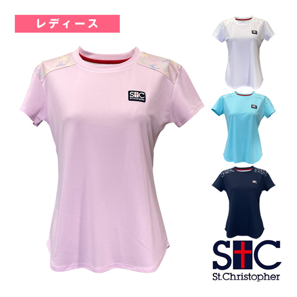 [セントクリストファー ウェア（レディース） ]リボンpatternシャツ レディース STC-BFW2011