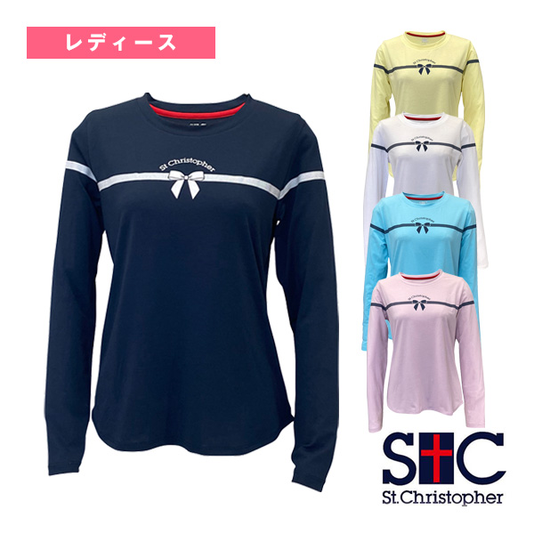 [セントクリストファー ウェア（レディース） ]リボンpatternロンTシャツ レディース STC-BFW2017