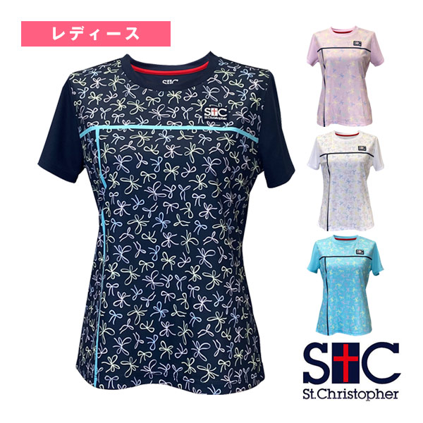 [セントクリストファー ウェア（レディース） ]リボンpatternシャツ レディース STC-BFW2021