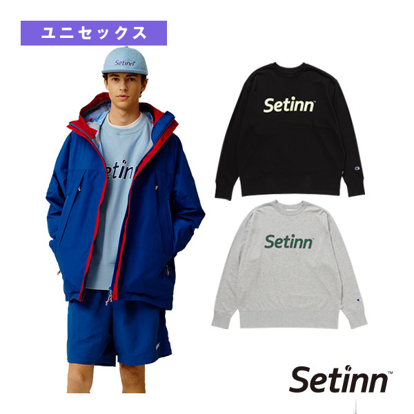 [セットイン（SETINN） ウェア（メンズ/ユニ） ]チャンピオンスクリプトアウトラインクルー Champion* Script Outline Crew ユニセックス 26S-034
