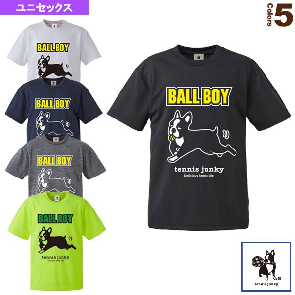 [テニスジャンキー ウェア（メンズ/ユニ）]BALL BOY?／ドライTシャツ／ユニセックス（TJ19006）